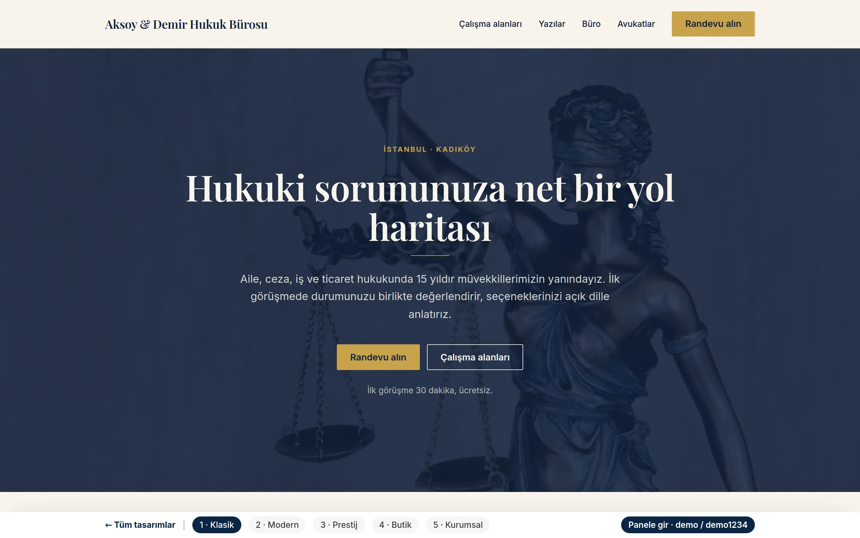 Tasarım 1 — Klasik