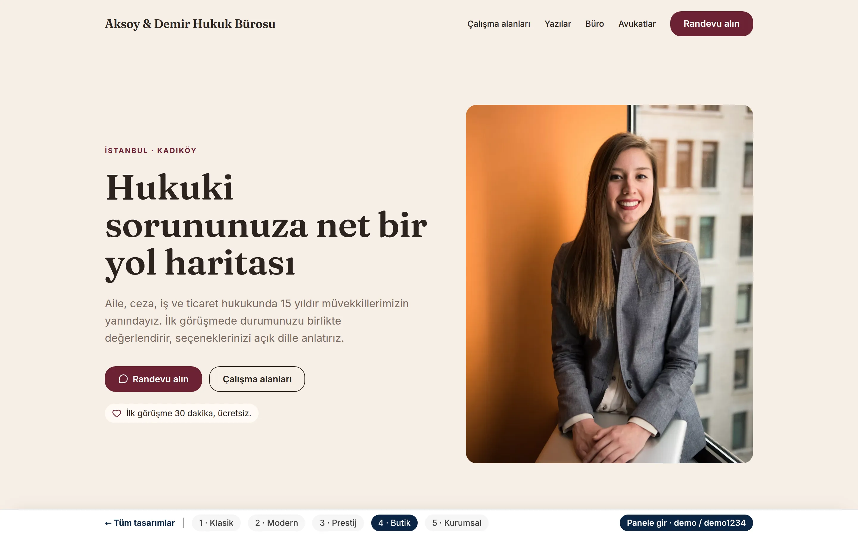 Tasarım 4 — Butik